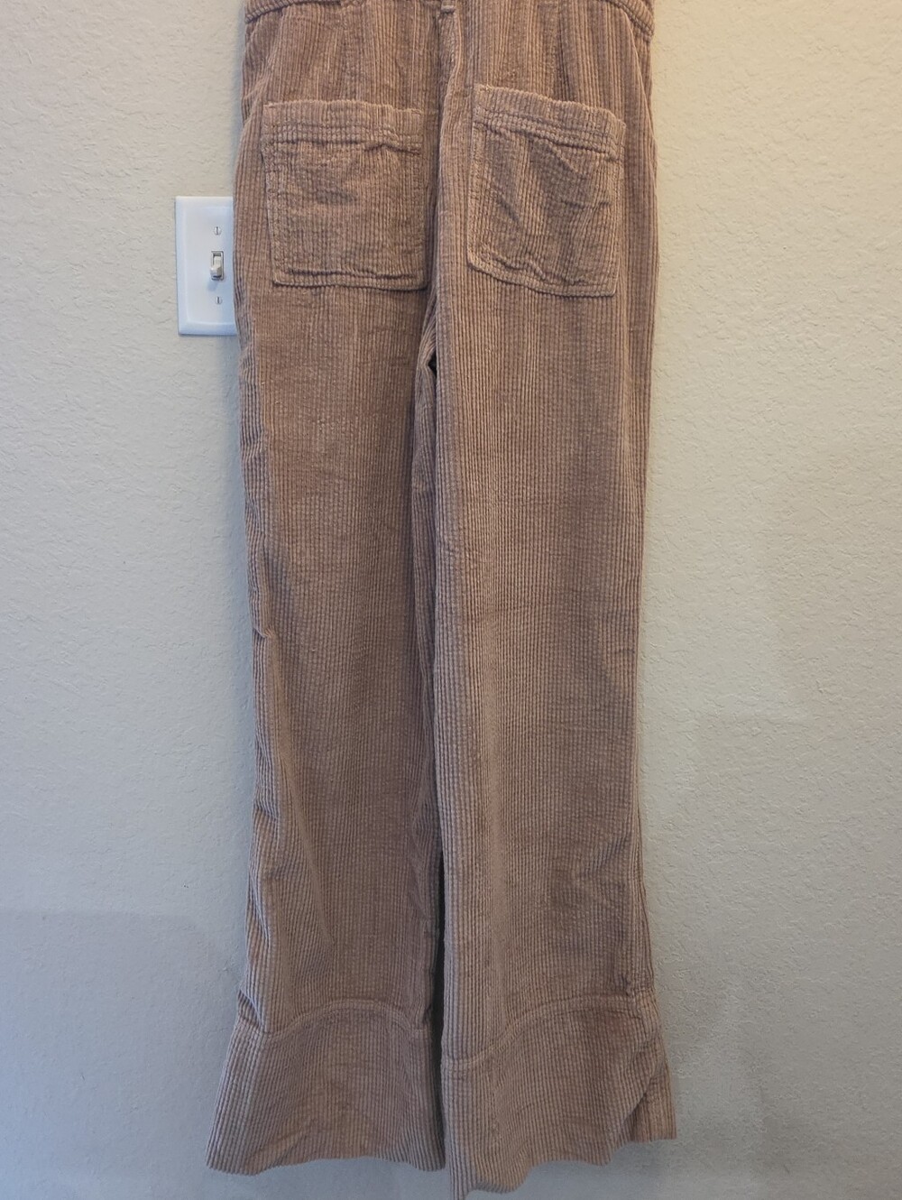 NWT Aerie Corduroy Jumpsuit Womens Small Tan Button Front Retro Style Streetwear - Picture 9 of 9